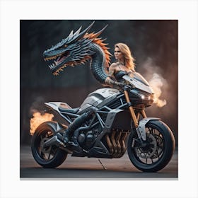 Dragon & Girl 04 Canvas Print