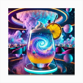 A Cosmic Themed Mocktail Named Cosmic Storm, Ser 1 Canvas Print