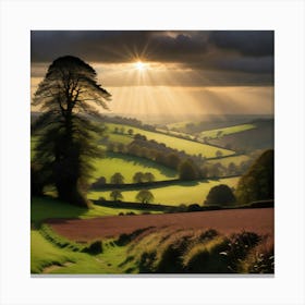 Sunset In The Countryside 2 Canvas Print