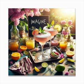 Imagine Cocktail Canvas Print