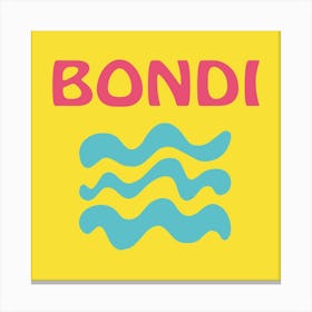 Bondi Bold Illustration Canvas Print