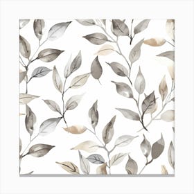 Watercolor Leaves Canvas Print