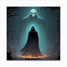 Dark Hooded Figure Canvas Print