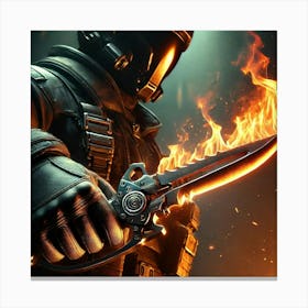 Emberblade Commandos Flame Blade Canvas Print