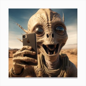 Alien Selfie Canvas Print