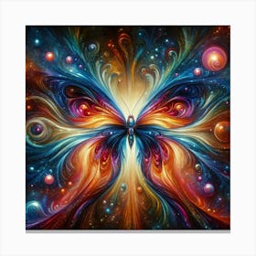 Butterfly In Space Canvas Print