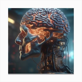 Cyborg Head 62 Canvas Print