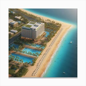 Dubai Beach Resort Canvas Print