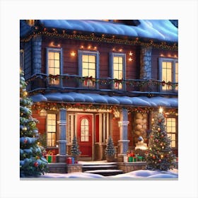 Christmas House 163 Canvas Print