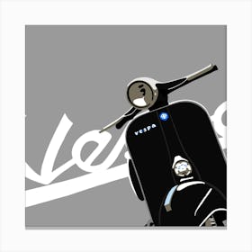 Vespa Scooter on gray Canvas Print