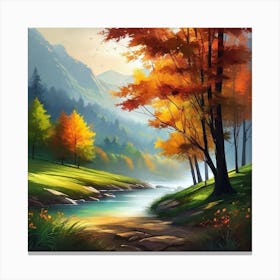Autumn Landscape Painting 21 Canvas Print