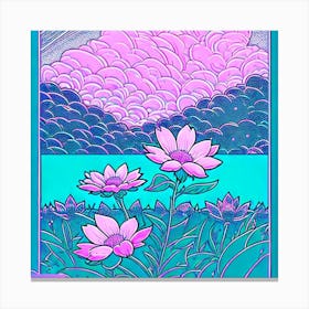 Psychedelic Flowers Canvas Print