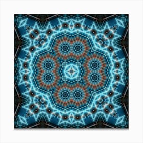 Abstract Mandala Blue Light Canvas Print