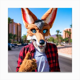 Fox Mask 4 Canvas Print