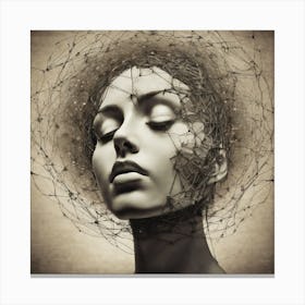 Abstract Of A Woman'S Head Canvas Print