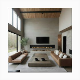 Modern Living Room 15 Canvas Print