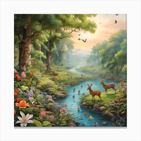 "Nature's Symphony: An Aesthetic Journey into the World of Wildlife" Canvas Print