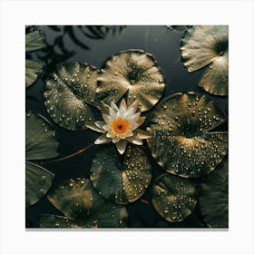 Stockcake Lotus Amidst Leaves 1720412749 1 Canvas Print