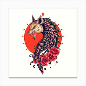 Wolf Tattoo Canvas Print