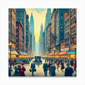 New York City Street Scene 2 Canvas Print