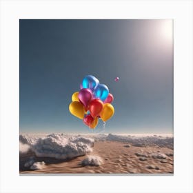 Balloons In The Sky Canvas Print