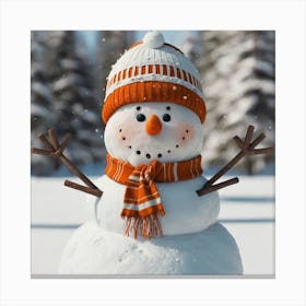 Snowman 2 Canvas Print