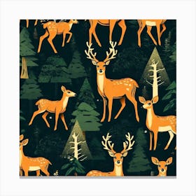 Deer In The Forest 33 Canvas Print