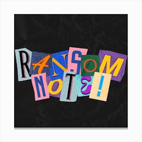 Random Note Canvas Print