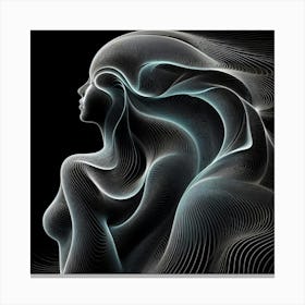 A woman’s silhouette 14 Canvas Print