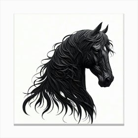 Black Horse 3 Canvas Print