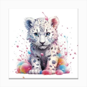 Snow Leopard Cub 1 Canvas Print