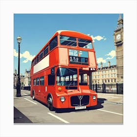 London Bus Art Print 2 1 Canvas Print