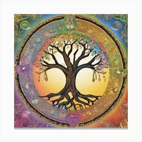 Sacred Tree Of Life 222 Canvas Print