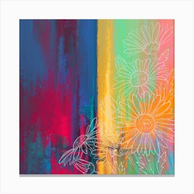 Abstract Floral Art Print Canvas Print