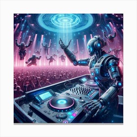 "Robotic DJ" [Risky Sigma] Canvas Print