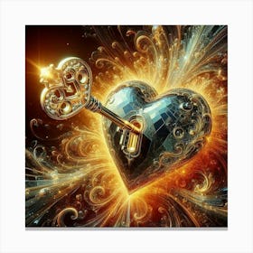 Key To The Heart Canvas Print