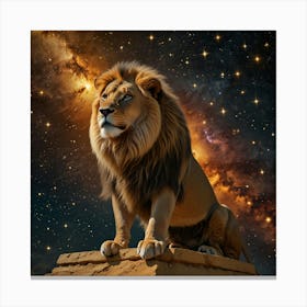 Lion In Space 1 Canvas Print