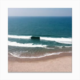 Aerial View Of A Surf Break Canvas Print