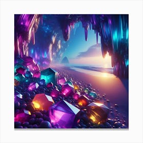 Cave Of Crystals Canvas Print