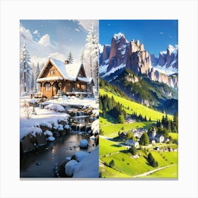 Winter Landscape Canvas Print