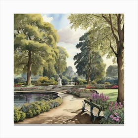 Southward Park London Parks Garden 7 Painting Art Print 3 Canvas Print