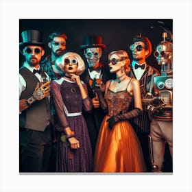 Day Of The Dead Party Canvas Print