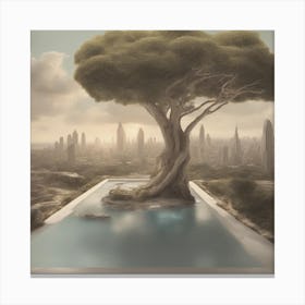 Tree In The City Canvas Print