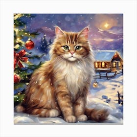 Christmas Cat 1 Canvas Print