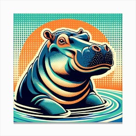 Pop Hippo 7 Canvas Print