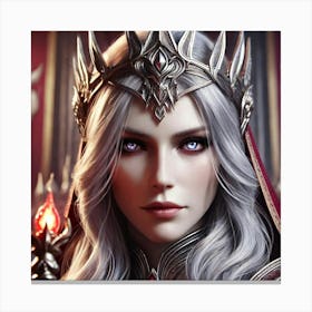 Queen Sorath Closeup Portrait 1 Canvas Print