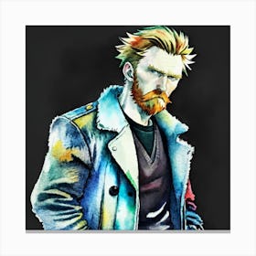 Bearded Man Canvas Print