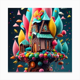 Treehouse of candy 1 Canvas Print