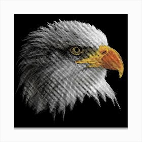 Bald Eagle in my Line Illustration Canvas Print