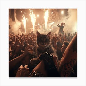 Cat At A Concert 3 Canvas Print